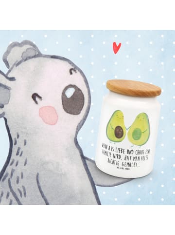 Mr. & Mrs. Panda Frischhaltedosen Avocado Pärchen mit Spruch in Weiß