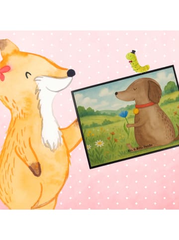 Mr. & Mrs. Panda Tischmatte Hund Blume Design ohne Spruch in Weiß