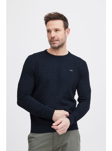 FQ1924 Strickpullover FQKYLE structure crewneck knit 21900700 modischer Langarmpullover in Dunkelblau