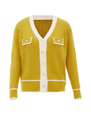 faina Cardigan in Senf Wollweiss