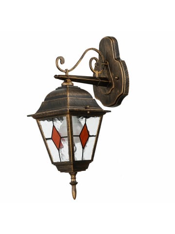 Licht-Erlebnisse Außen Wandlampe (B)15 x (H)43 cm in Kupfer Antik