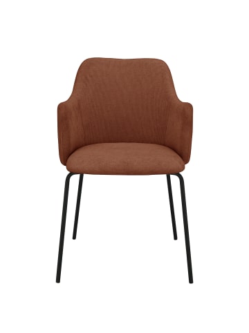 home24 Armlehnenstuhl BECOLLA 2er-Set in Rostbraun