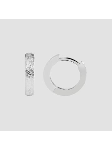 Adeliás Damen Ohrringe – Klappcreole aus 925 Silber in silber