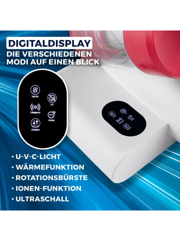 CLEANmaxx CLEANmaxx Milben-Handstaubsauger 400W weiß/rot