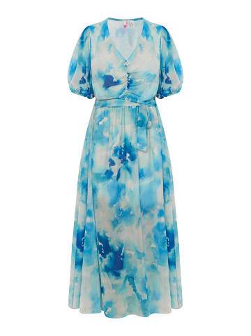 IZIA Damen Kleid in Blau Mehrfarbig