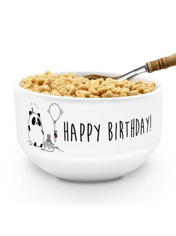 Mr. & Mrs. Panda frühstücksschale Panda Geburtstag mit Spruch in Weiß