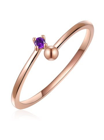Glanzstücke München Ring Sterling Silber Amethyst in roségold