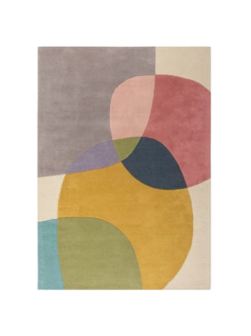 KADIMA DESIGN Eleganter Wohnzimmer-Teppich aus 100% Wolle in Multi