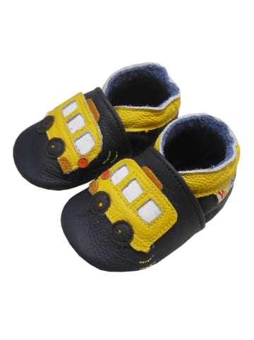 Yalion Baby Krabbelschuhe aus Leder, weiche Lauflernschuhe mit rutschfester Sohle 