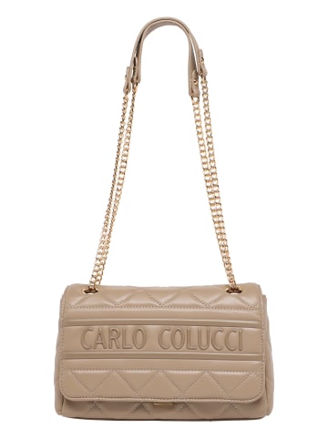 Carlo Colucci Schultertasche Fambri in Taupe