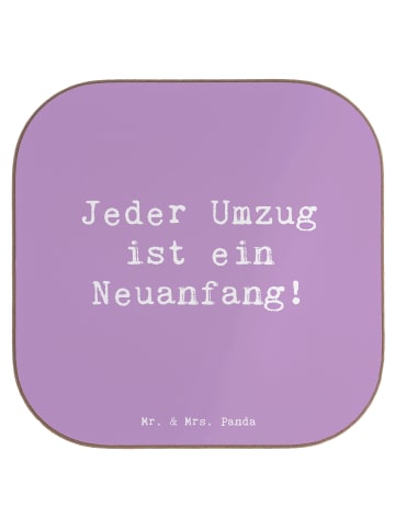 Mr. & Mrs. Panda Getränkeuntersetzer Spruch Umzug Neuanfang mit ... in Lavendeltraum