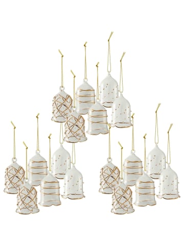 Villeroy & Boch 18er Set Glasglocken Winter Collage Accessoires in 19,5 x 19,5 x 18,5 cm in gold