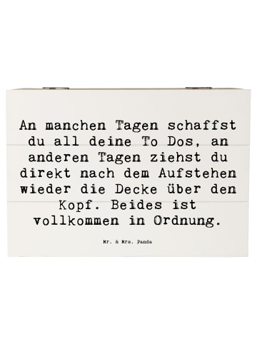Mr. & Mrs. Panda Erinnerungskiste Spruch Tapferkeit im Alltag mi... in Weiß