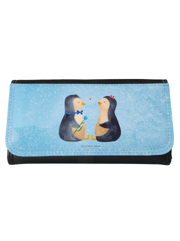 Mr. & Mrs. Panda Damen Geldbörse Pinguin Pärchen ohne Spruch in Eisblau