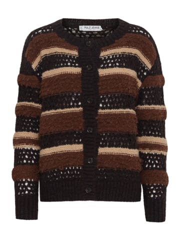 Pulz Strickjacke PZJACKIE Regular fit in Espresso Striped