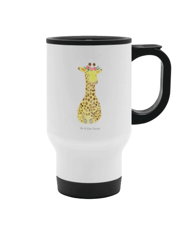 Mr. & Mrs. Panda Thermobecher Giraffe Blumenkranz ohne Spruch in Weiß