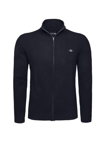 Gant Strickcardigan Extrafine Lambswool Zip in dunkelblau