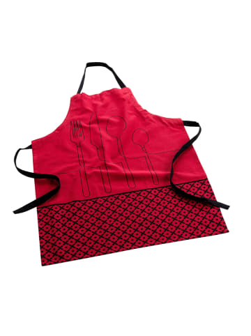 Douceur d’Intérieur Kochschürze CUISILINE, recycelte Baumwolle in Rot, (B) 60 x (H) 0,2 x (L) 84 cm