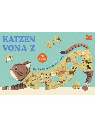 Laurence King Verlag Katzen von A bis Z | Das Puzzle in Form einer Katze