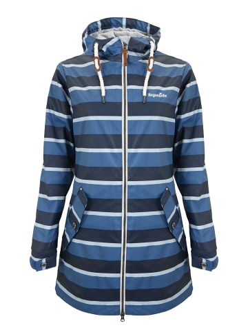 Regenliebe Regenmantel Friesennerz gestreift in navy