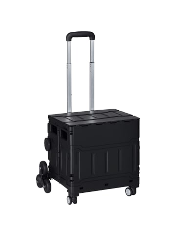 HOMCOM Einkaufswagen-52L x 48B x 100H cm-Schwarz