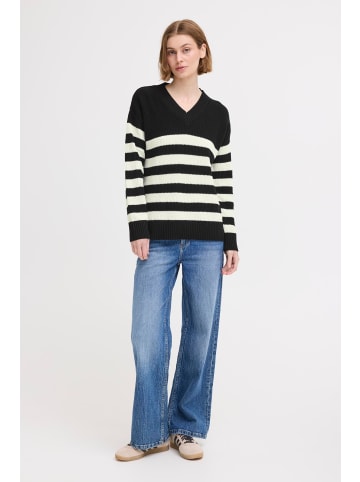 Oxmo V-Ausschnitt-Pullover OXKALA in Schwarz