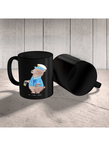 Mr. & Mrs. Panda Kaffeebecher Polizist Humor mit Spruch in Schwarz