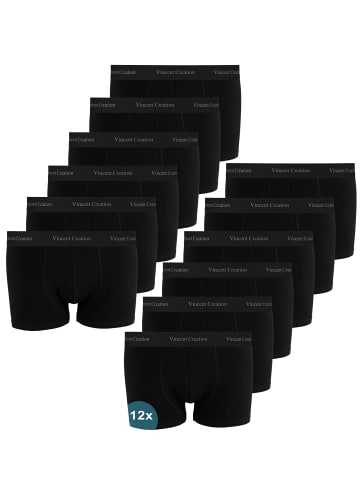 Vincent Creation® Boxershorts 12 Stück Retroshorts in schwarz