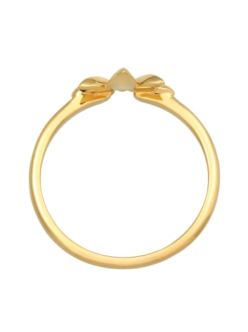 Elli Ring 925 Sterling Silber Blatt in Gold