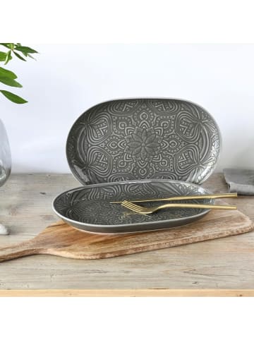 CreaTable 2 er-Set 21628 Orient Mandala Platten Set in Stein