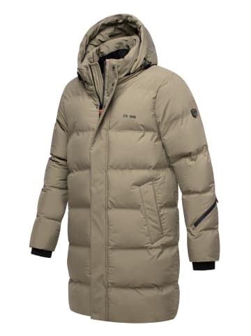 STONE HARBOUR Steppmantel Thadeek XX in Stone Brown