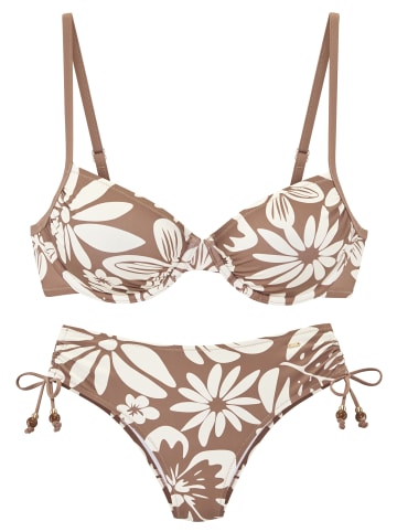 French Connection Bügel-Bikini in braun-creme
