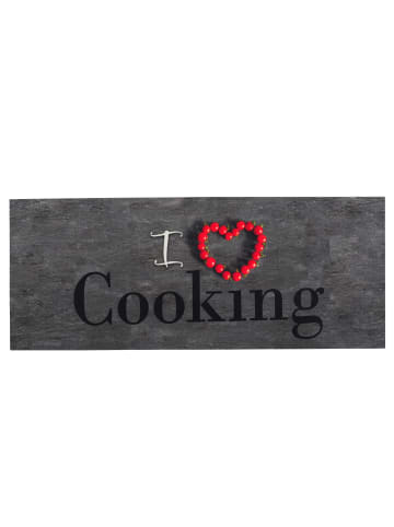 Pergamon Küchenläufer Trendy I Love Cooking in grau