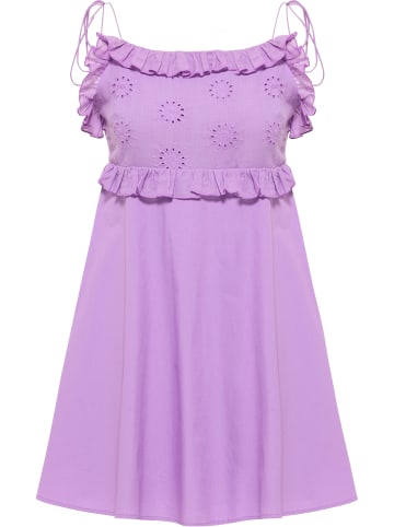 myMo Minikleid Mit Spaghettiträgern in Flieder