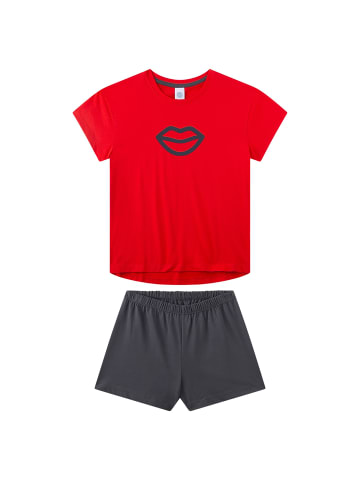 Sanetta Pyjama 1er Pack in Schwarz/Rot