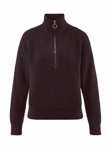 Hessnatur Strick Troyer in schwarzbeere