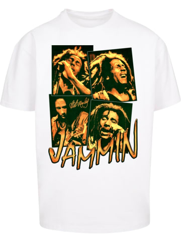 Merchcode T-Shirt "Bob Marley Jammin Live Oversize Tee" in Weiß