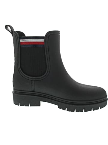 Tommy Hilfiger Rain Boot Ankle Elastic Gummistiefel Schwarz