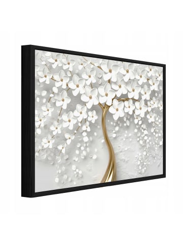 WALLARENA Bild mit Rahmen Baum in Beige