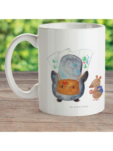Mr. & Mrs. Panda Kindertasse Pinguin & Maus Wanderer ohne Spruch in Weiß