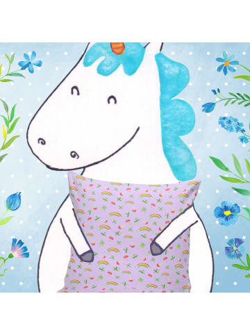 Mr. & Mrs. Panda kuschelkissen 40x40 Blume Kleeblatt ohne Spruch in Violett