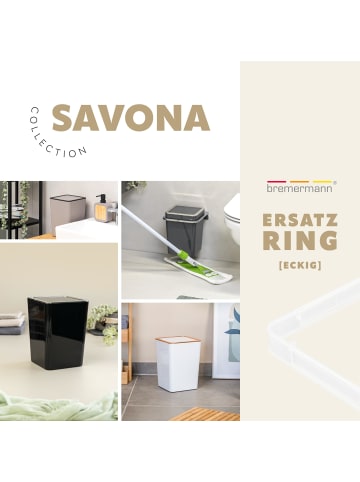 bremermann Beutelring Bad-Serie SAVONA, Ersatz-Haltering für Müllbeutel, eckig
