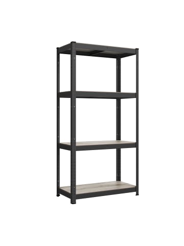 SONGMICS Standregal Cozory in Greige-Schwarz - (B)80 x (H)160 x (T)40 cm