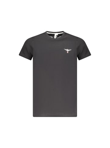 ACCADEMIA MILITARE Schwarz Baumwolle Herren T-Shirt
