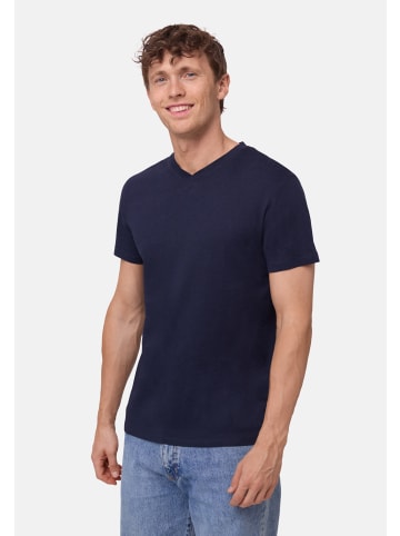 DANISH ENDURANCE T-Shirt Basic V-Neck in white_dark navy