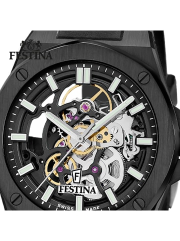 Festina Analog-Armbanduhr Festina Automatik schwarz groß (ca. 42mm)