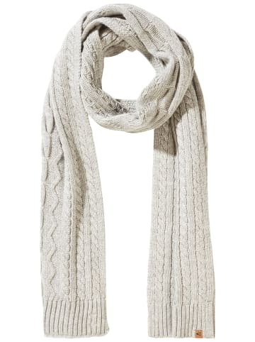 Camel Active Zopfstrick-Schal aus hochwertigem Material-Mix in Grau