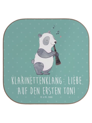 Mr. & Mrs. Panda Tischschoner Klarinette Liebe mit Spruch in Meeresbrise