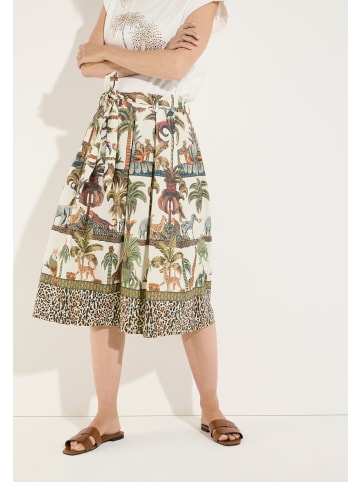 More & More weit schwingender Printrock, Jungle in jungle print
