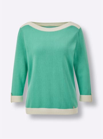 creation L 3/4 Arm-Pullover in blaugrün
